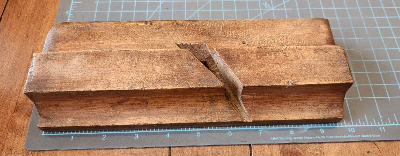 Antique Hall Case & Co. Columbus Ohio Wood Molding Plane - Missing Iron - T