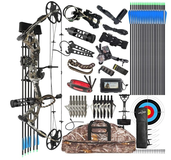 Compound Bow Kit, Hunting & Targeting, Limb Made in USA, Draw Weight 0-70 lbs