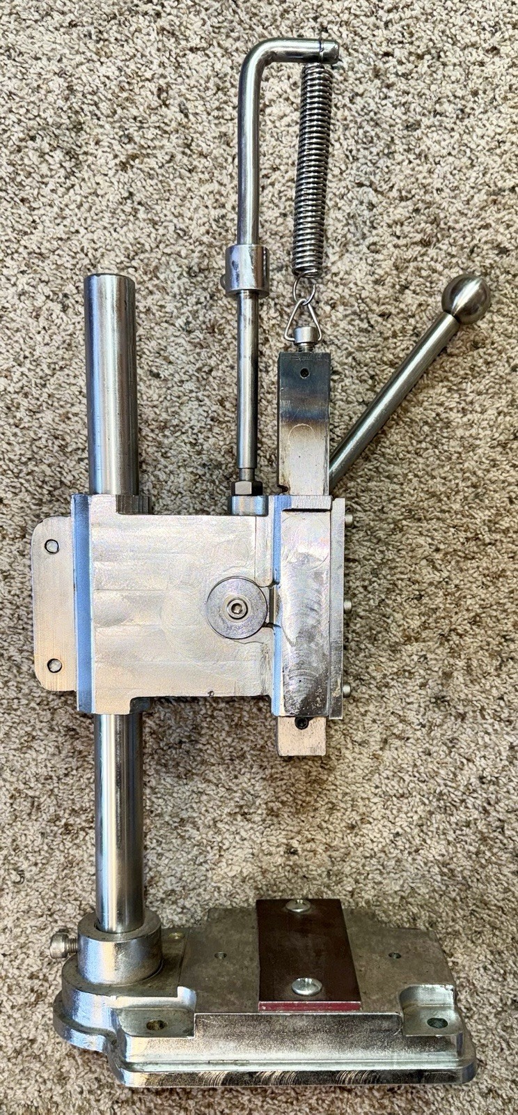 Solid Stainless Steel Arbor Press w Retract Spring