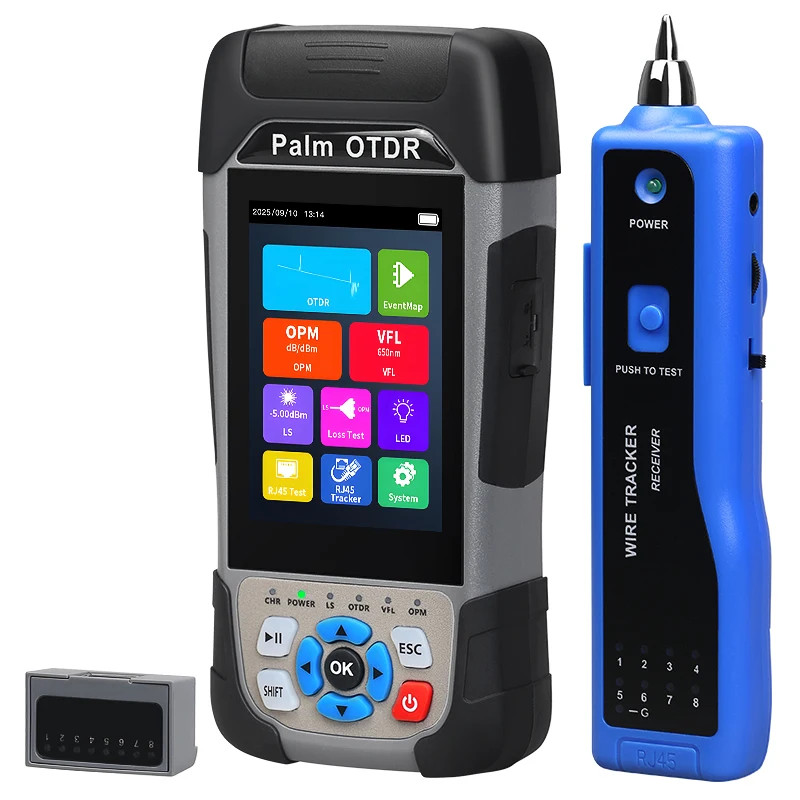 KP600 90KM OTDR 1310/1550nm 24/22dB Fiber Optic Cable Tester Optical Time Domain