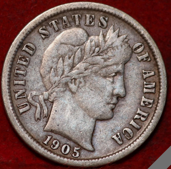 1905-O Barber Dime 10c Ungraded