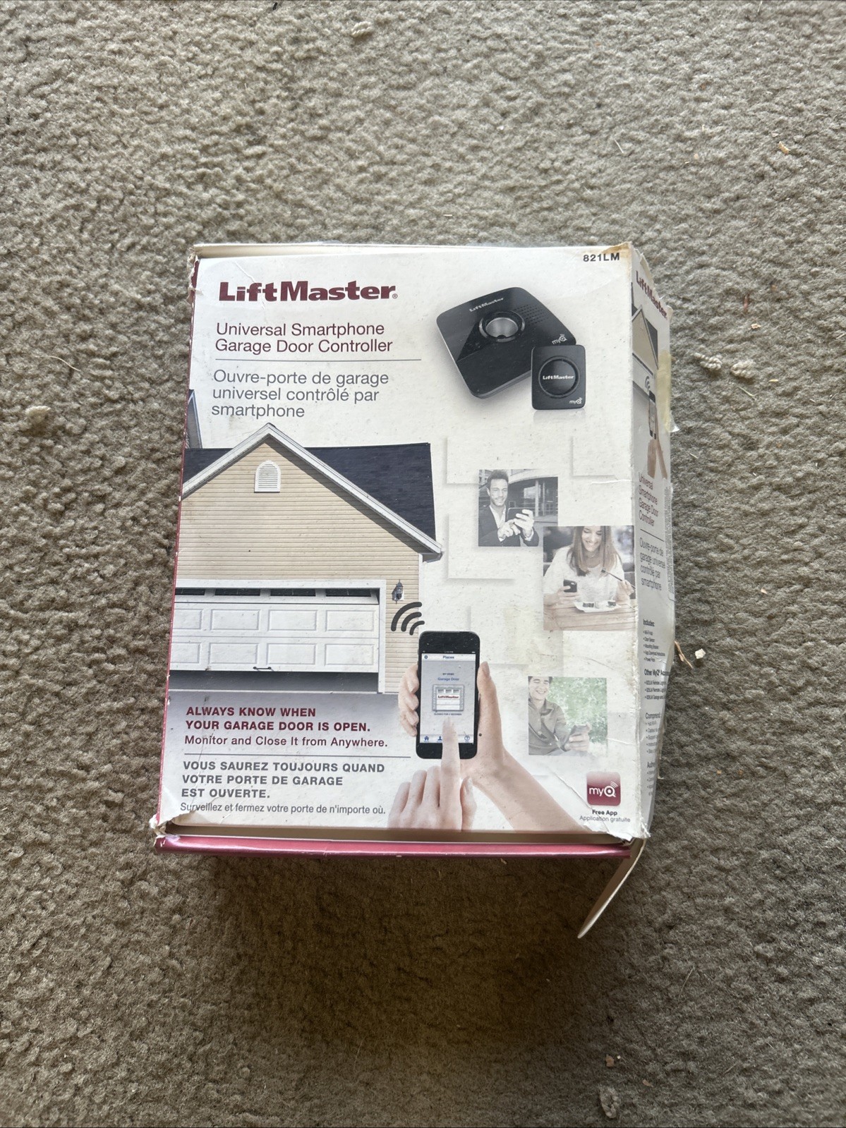 LiftMaster 821LM MyQ Garage Universal Smartphone Garage Door Controller Open Box