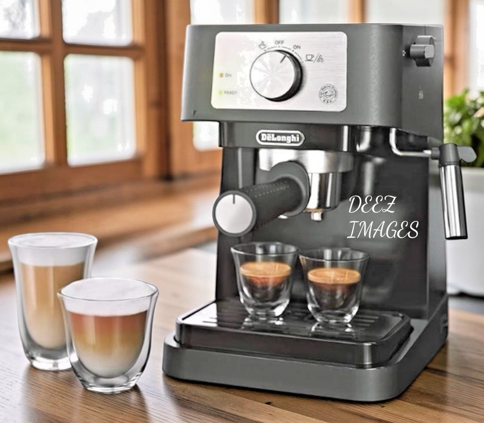 De'Longhi Espresso Machine, 15 Bar, Milk Frother, Compact Coffee Maker NIB $289