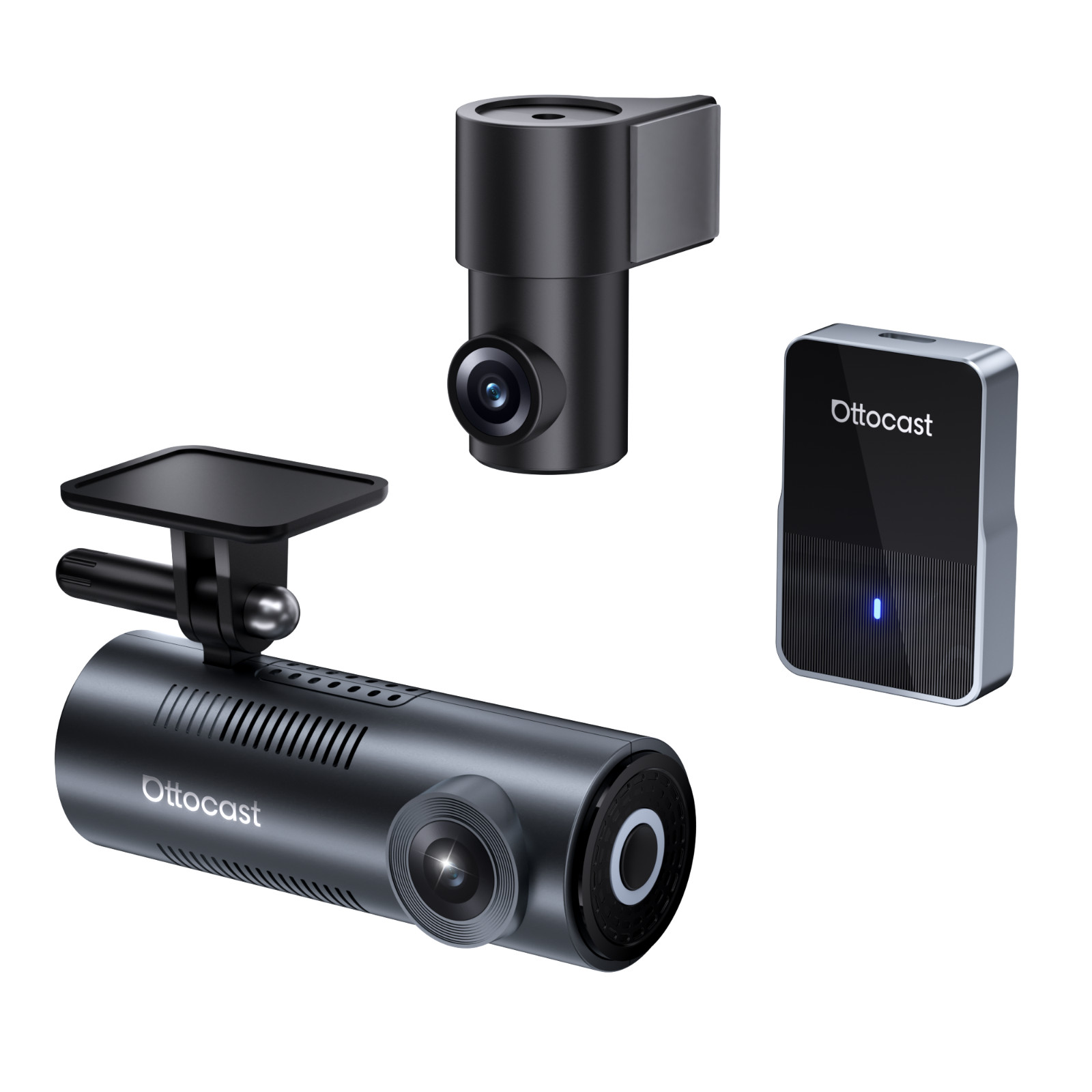 Ottocast Carplay Dash Cam Car HD 2K Front/Rear Dual Lens Video Recorder Camera