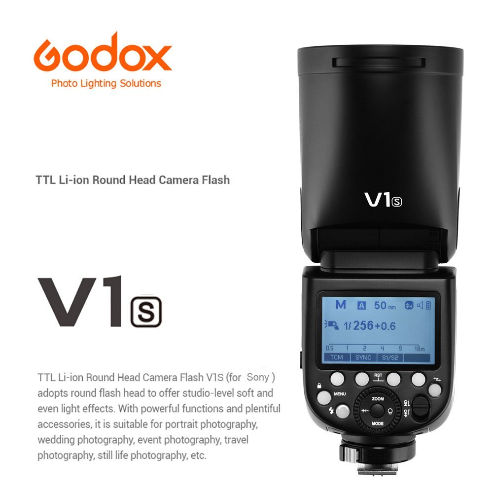 Godox V1-S 2.4G TTL HSS 1/8000s Camera Flash Speedlite For Sony A7III A7RIII
