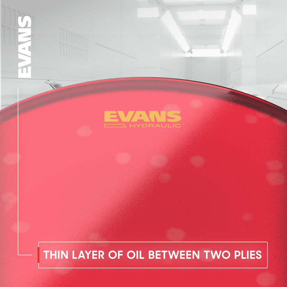 Evans Hydraulic Red Drum Head, 6 Inch