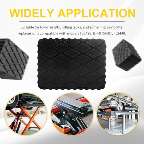 4 Pack Solid Rubber Auto Lift Block Spacer Pad Solid 120mm x 80mm x 80mm