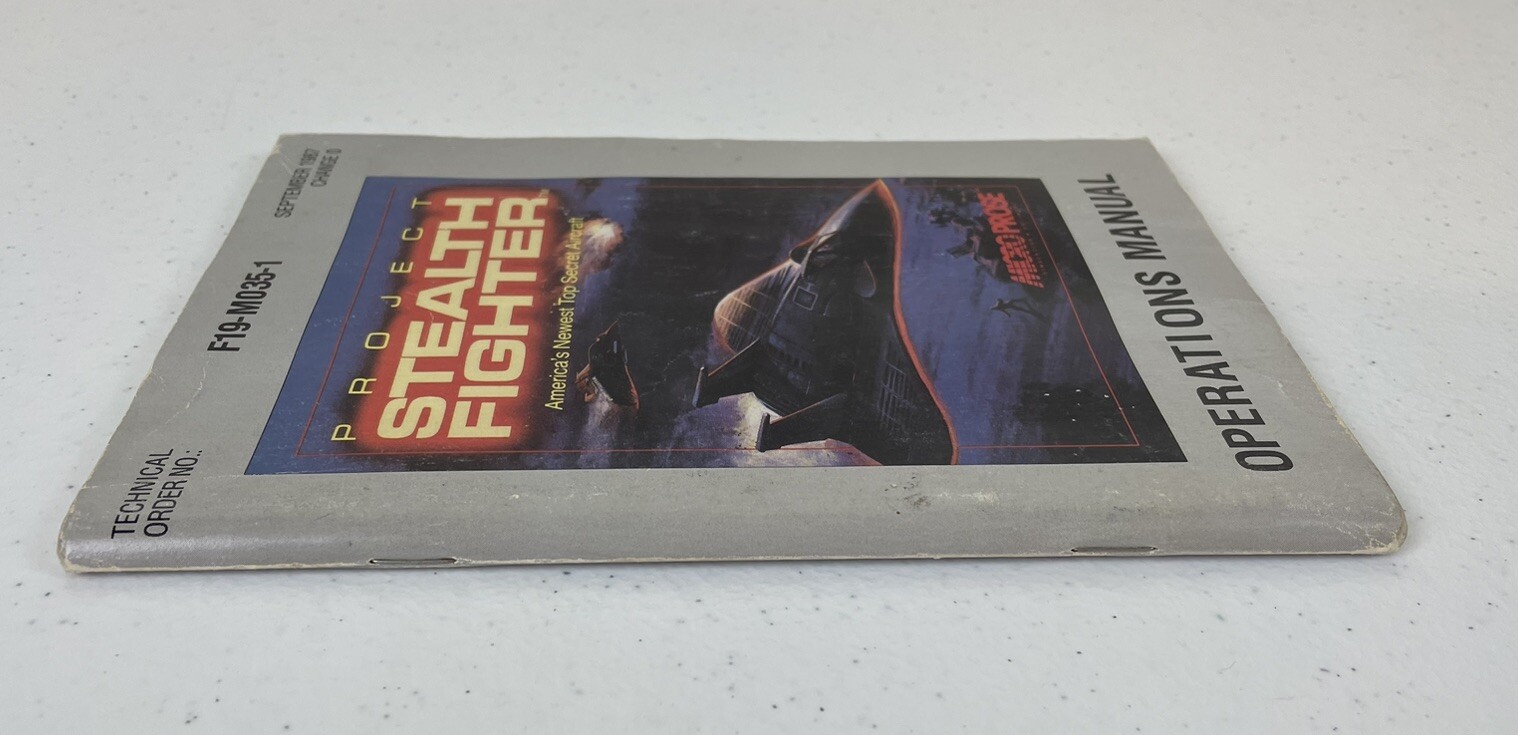Vintage Microprose Project Stealth Fighter Manual Commodore 64 (1987) Video Game