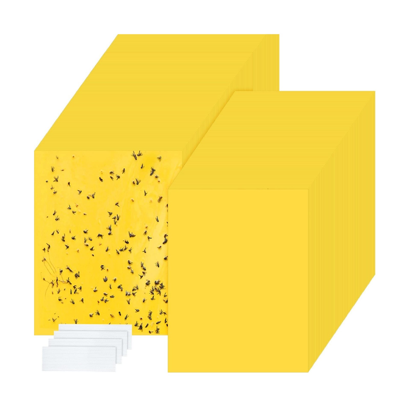 Qualirey 500 Pcs 6x8 Inch Yellow Sticky Traps for Gnats, Dual-Sided Sticky Gn...