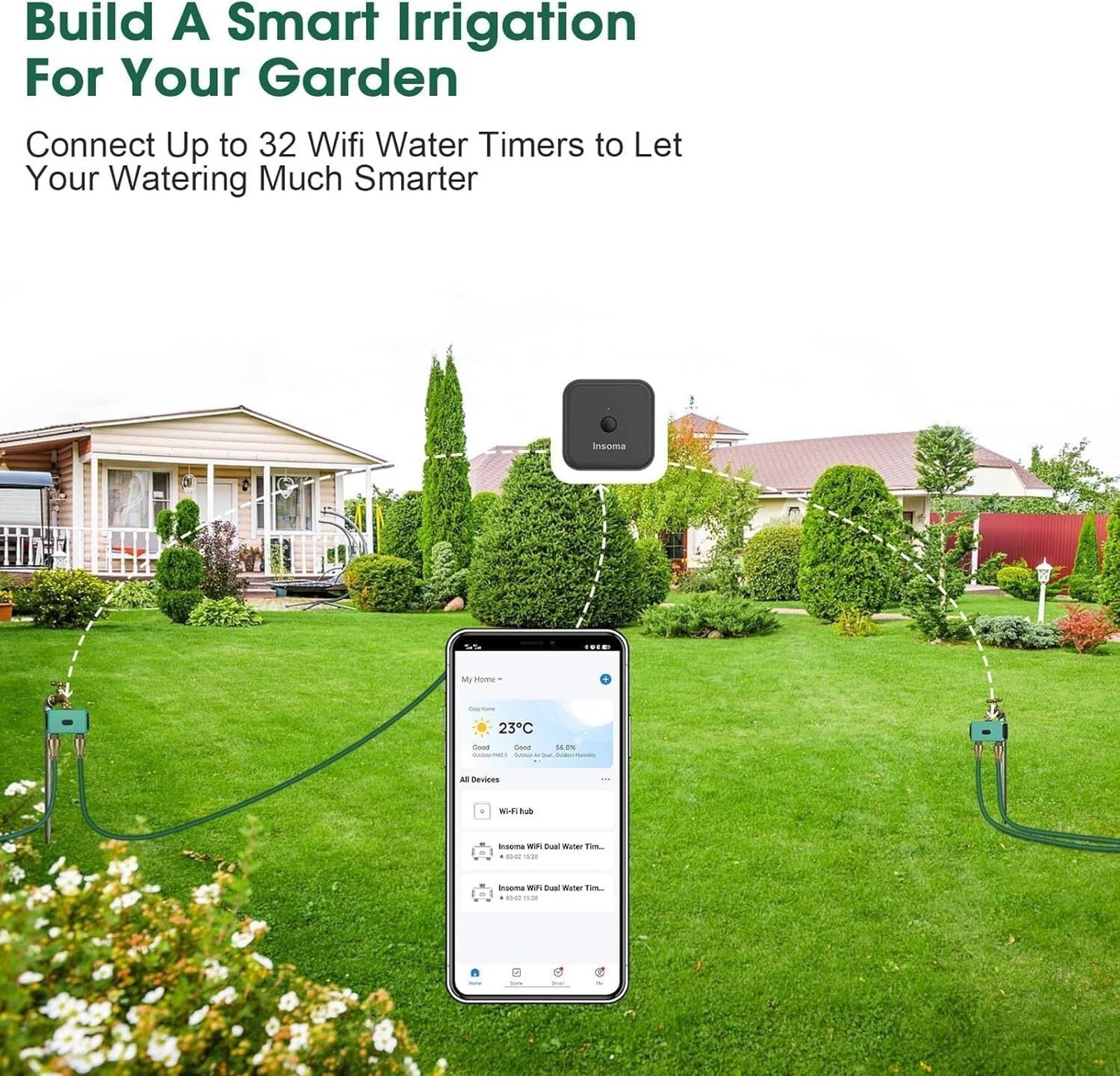 Wi-Fi Smart Hose Faucet Timer Hub Programmable Sprinkler IP55 Water Timer