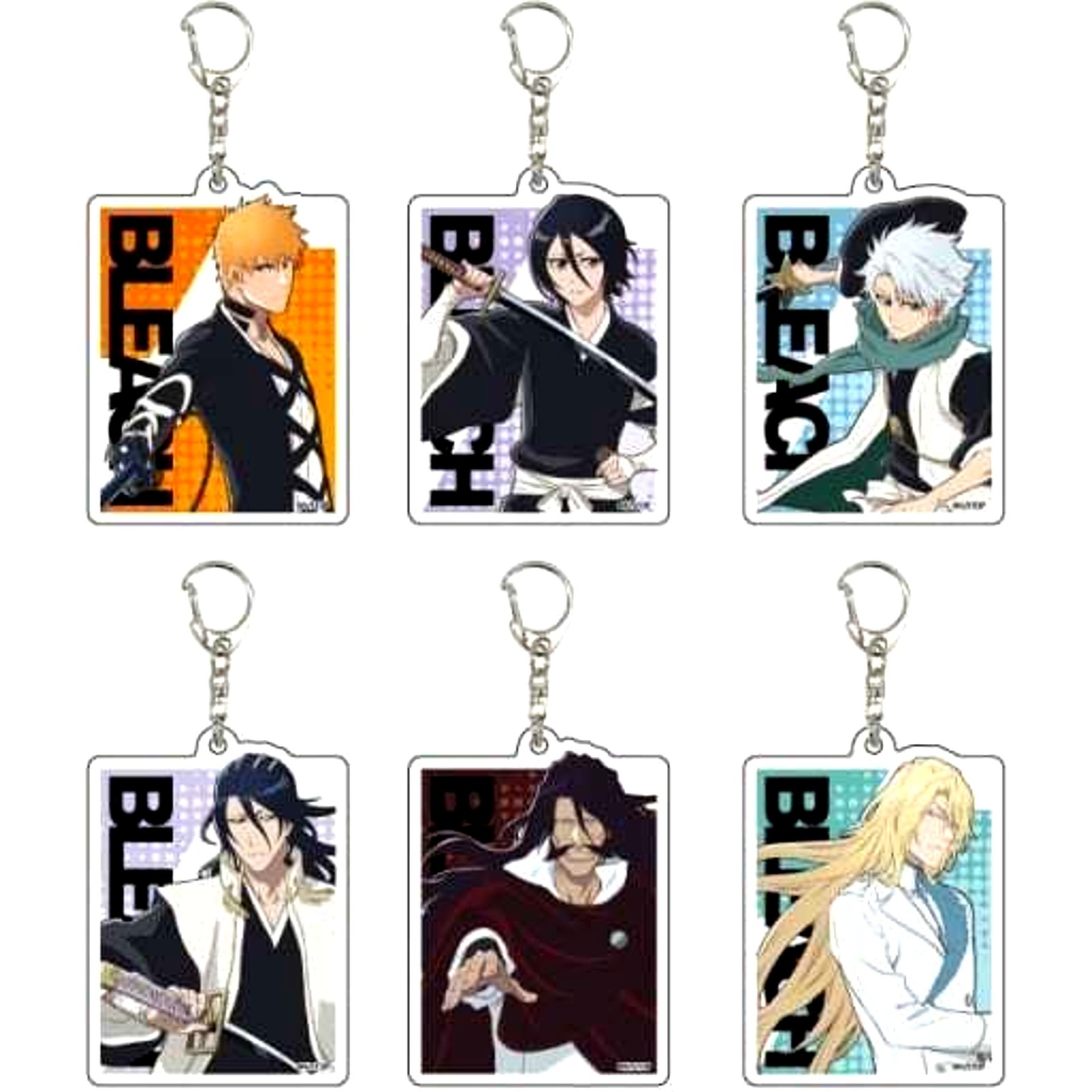 Set of 6 BLEACH POP UP SHOP Ikebukuro Sukima Store Acrylic Keychain Japan C112