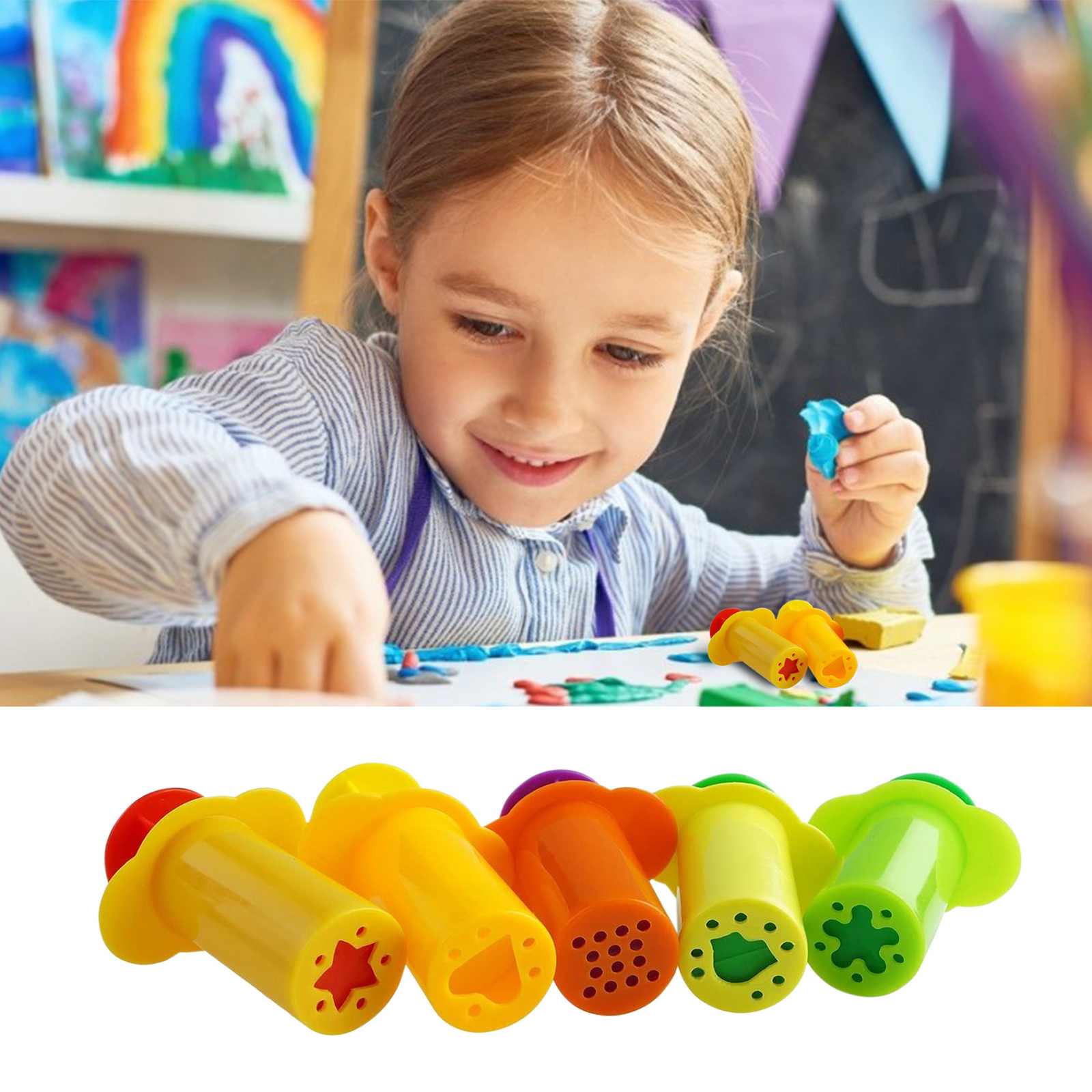 Playdough Extruder Tools Kit For Children Ages 3 Assorted Designs Dough