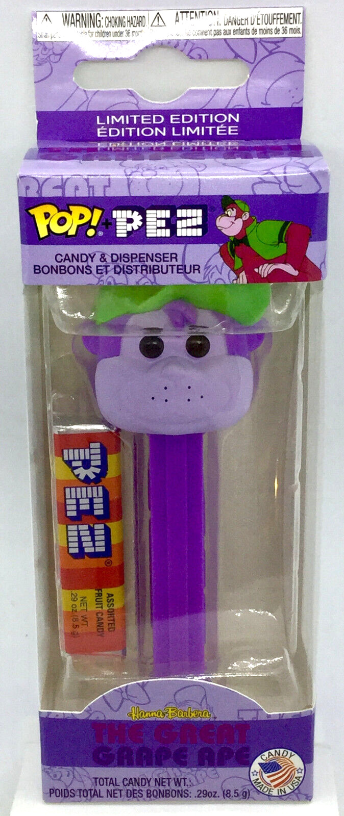 The Great Grape Ape Hanna Barbera Funko Pop Pez Dispenser and Candy 2018 Vaulted