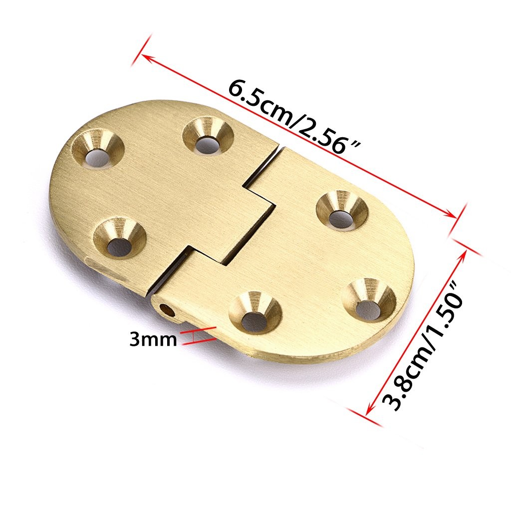 2 Pcs Solid Brass Hinges, Drop Front Desk Drawer Butt Hinge for Table Sewing ...