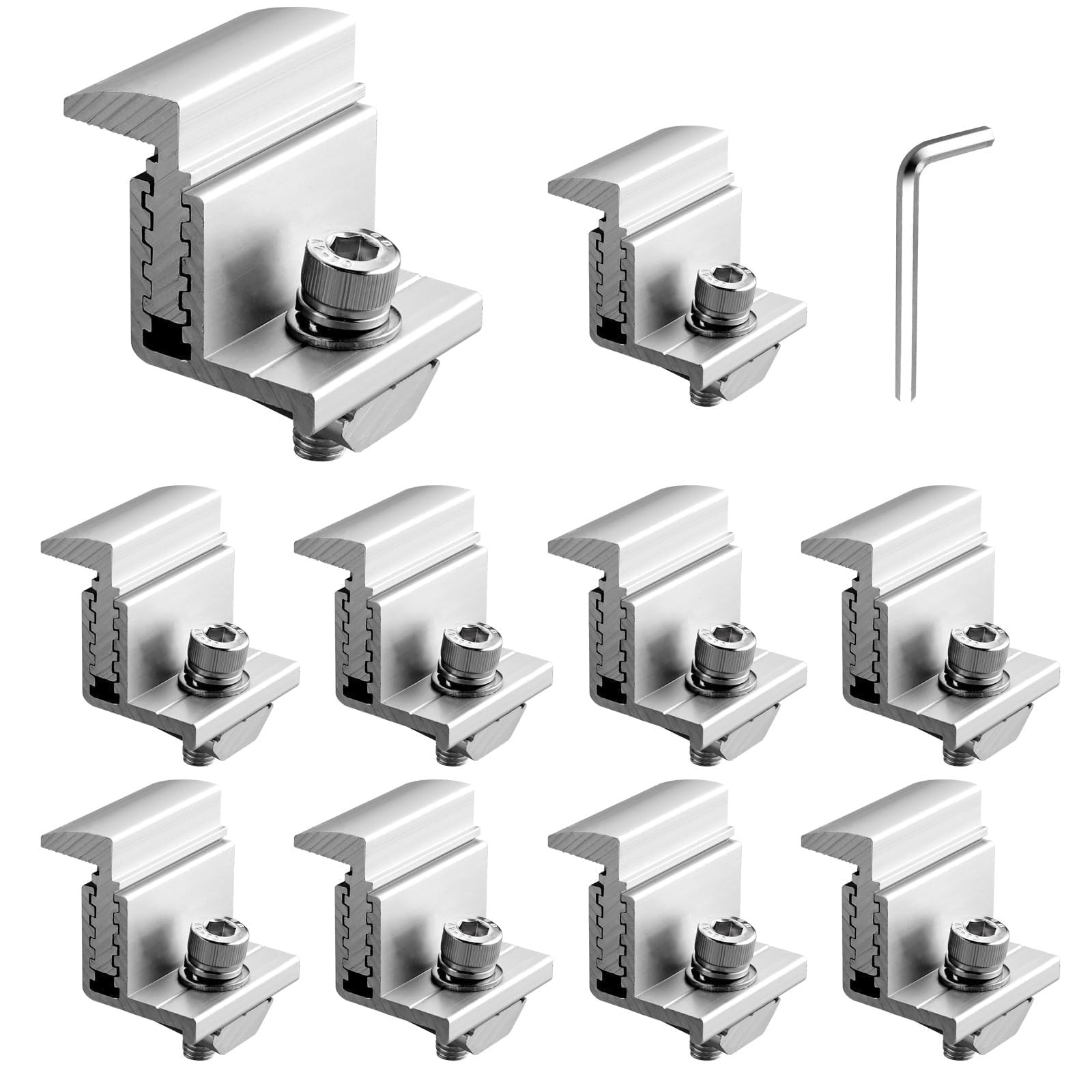 Solar Panel Mounting Brackets 30-50mm Adjustable, 10pcs Aluminum Solar Panel ...