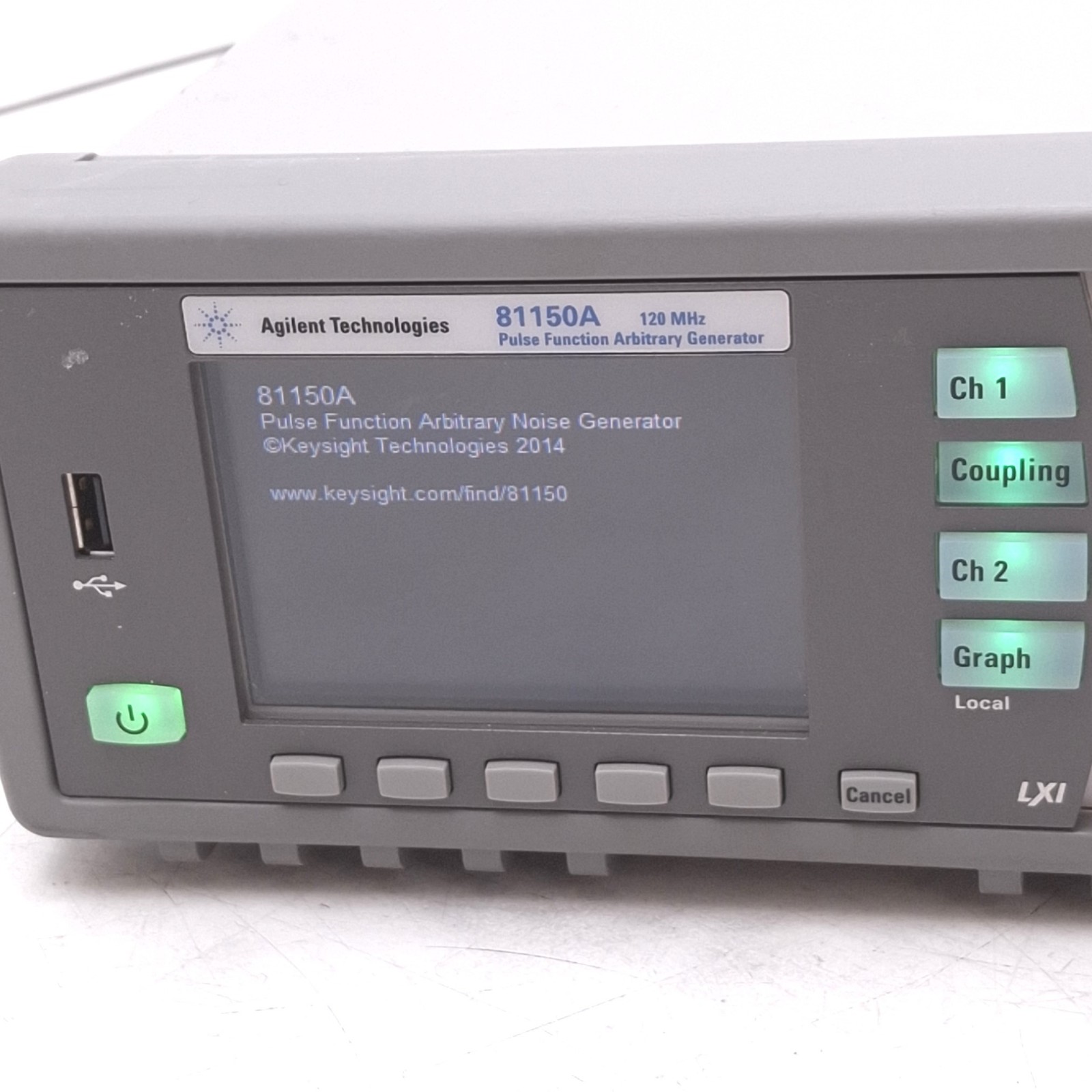 Agilent 81150A Pulse Function Arbitrary Generator 120MHz, 2-Channel, 100-240VAC