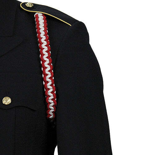Genuine US Army Shoulder Cord 2723 Interwoven Red and White Military