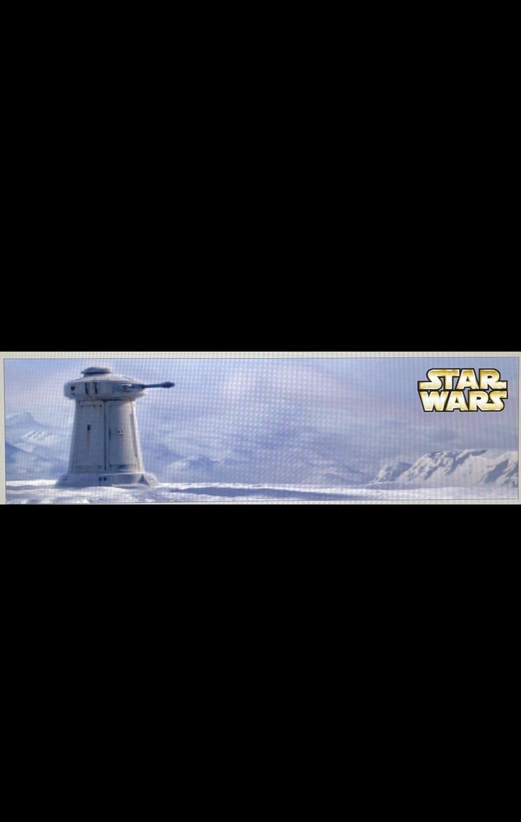 STAR WARS Vintage Action Figure Display Stand Replacement Background Hoth.