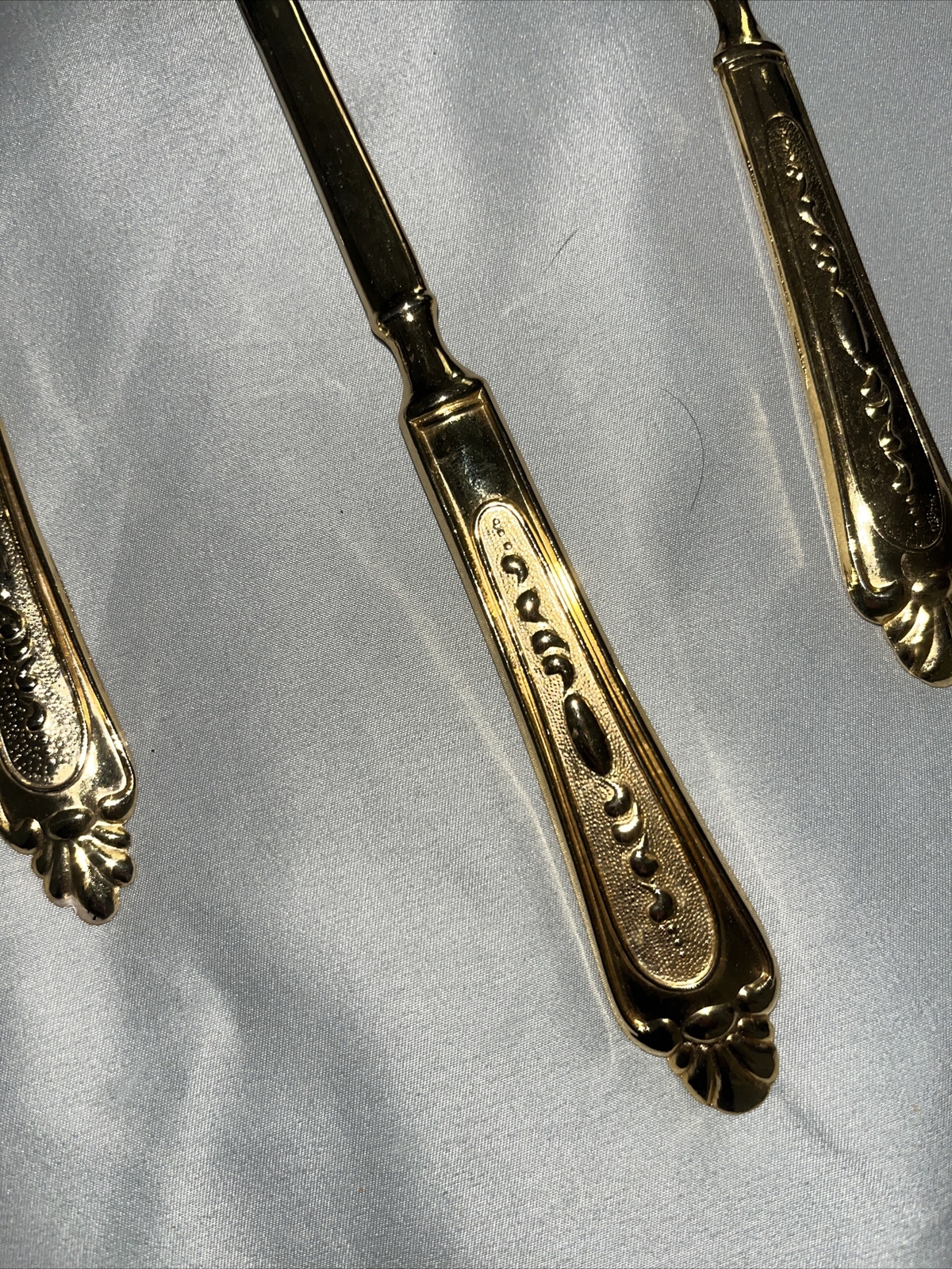 43 pieces LBL Italy Gold Plated E P Zinc Flatware Silverware Set No Case Mixed