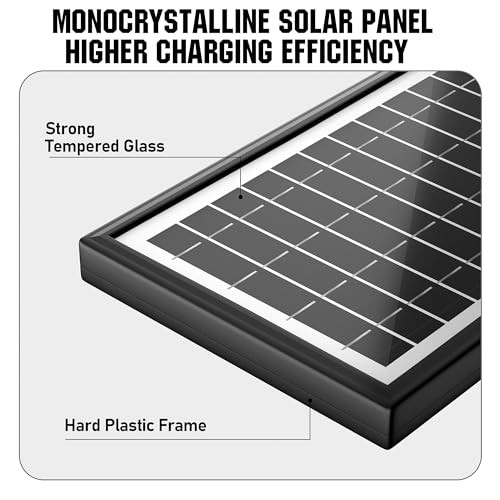 SUNAPEX Solar Panel for Trail Camera, Solar Battery Charger with Controller 6W