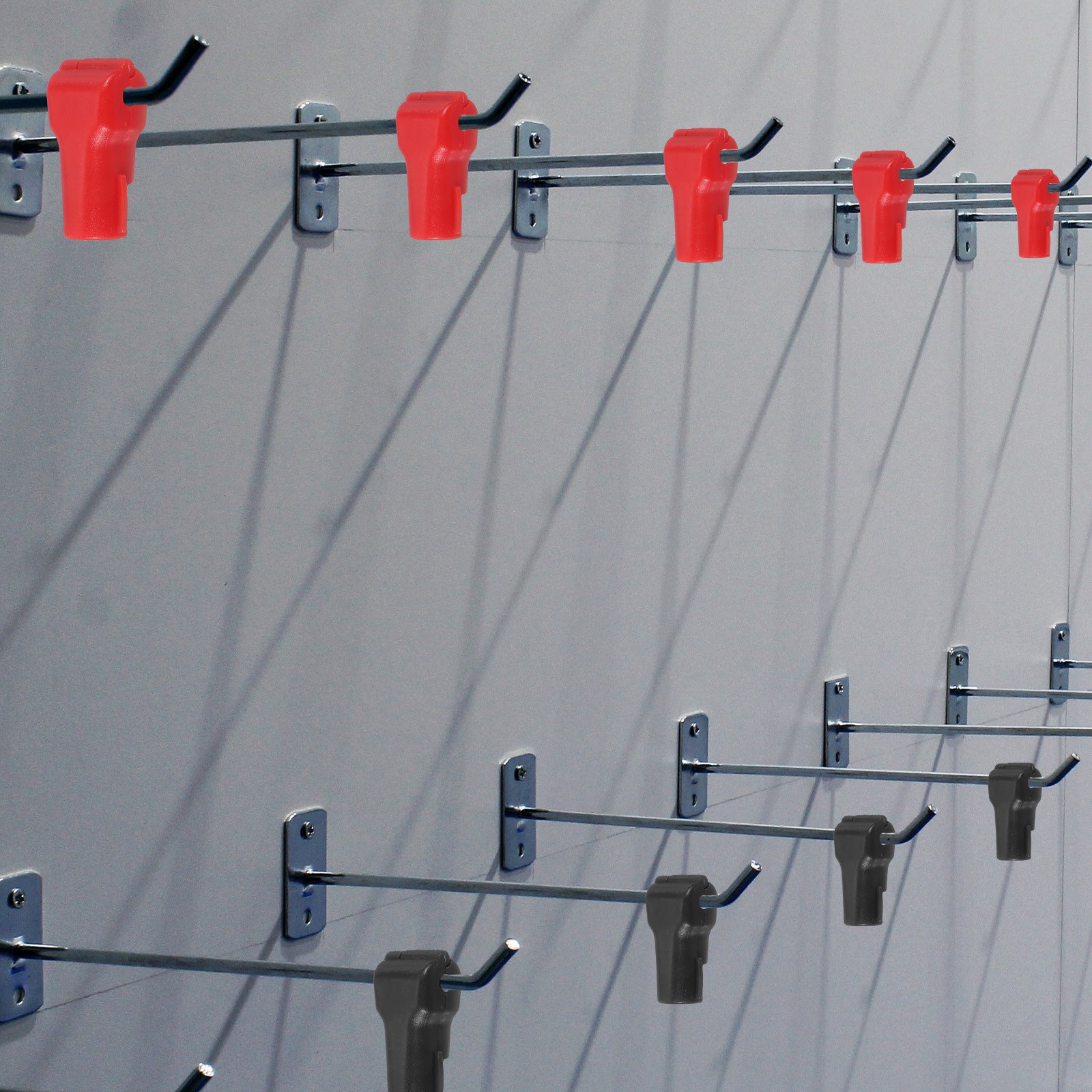 5 mm Stop Peg Lock 25 Pcs Pegboard Hooks Anti Sweep Theft Locks for Retail White