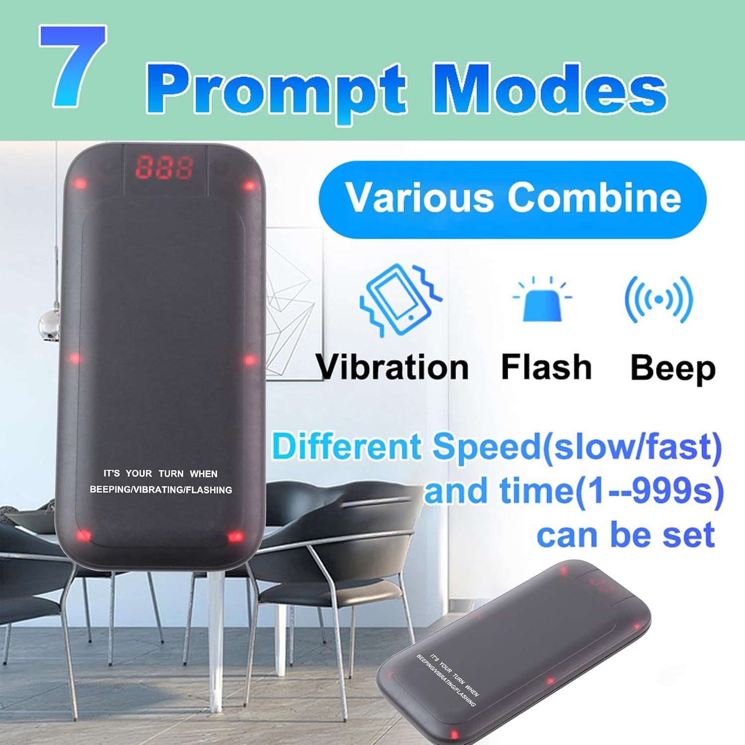 Restaurant Pager System 16 LED Beepers Wireless Calling Queue System