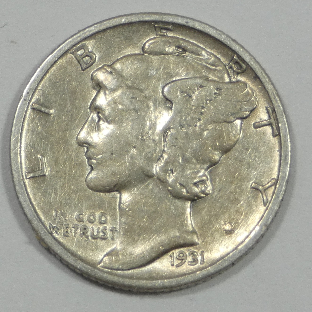 1931-S Mercury Dime EXTRA FINE Silver 10c