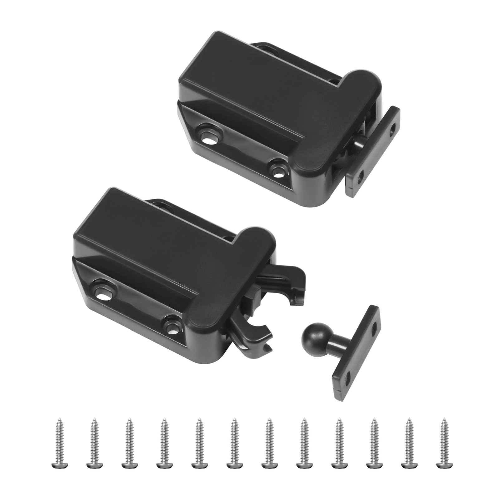 2 Packs Push Latch Rebound Self-Locking Device Automatic Pop-Up Cabinet Lock