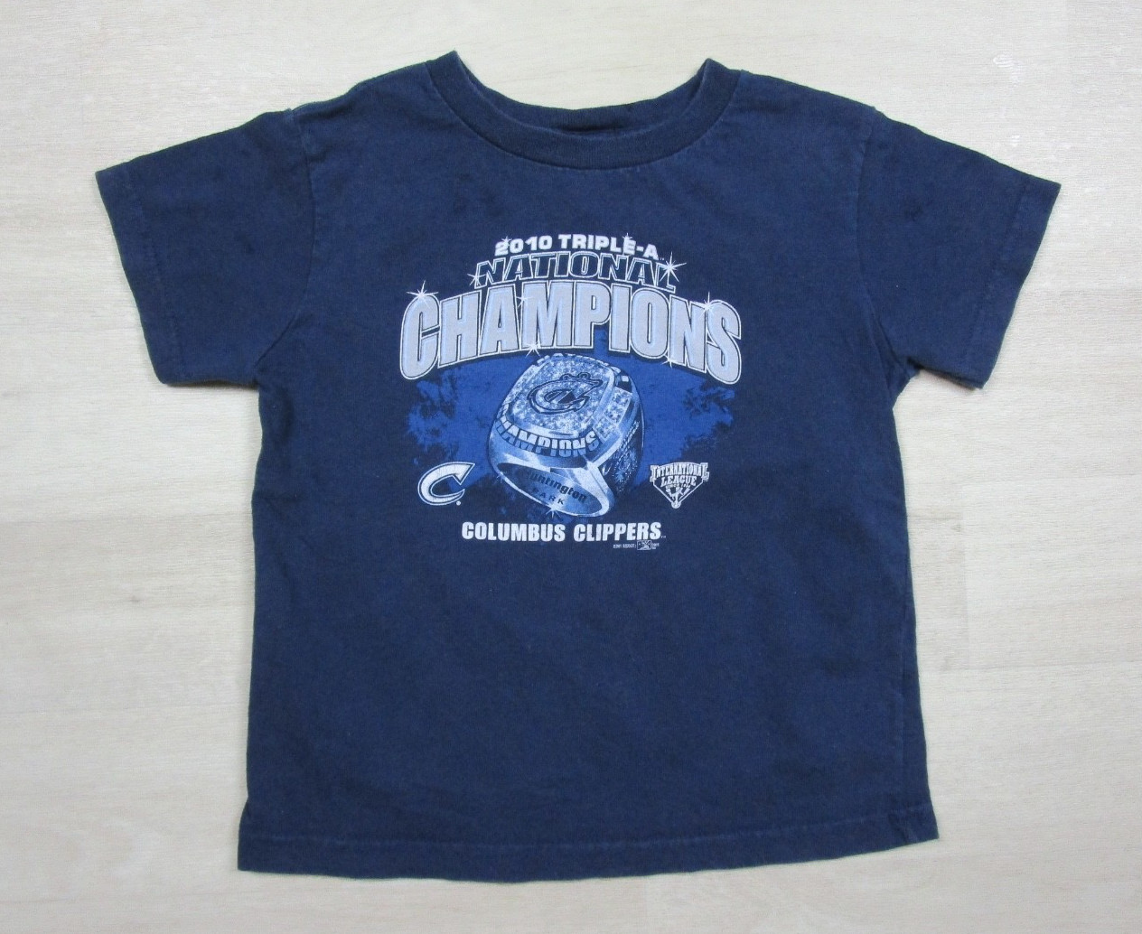 Columbus Clippers Baseball T-Shirt Boys (5/6) 2010 Triple A National Champions