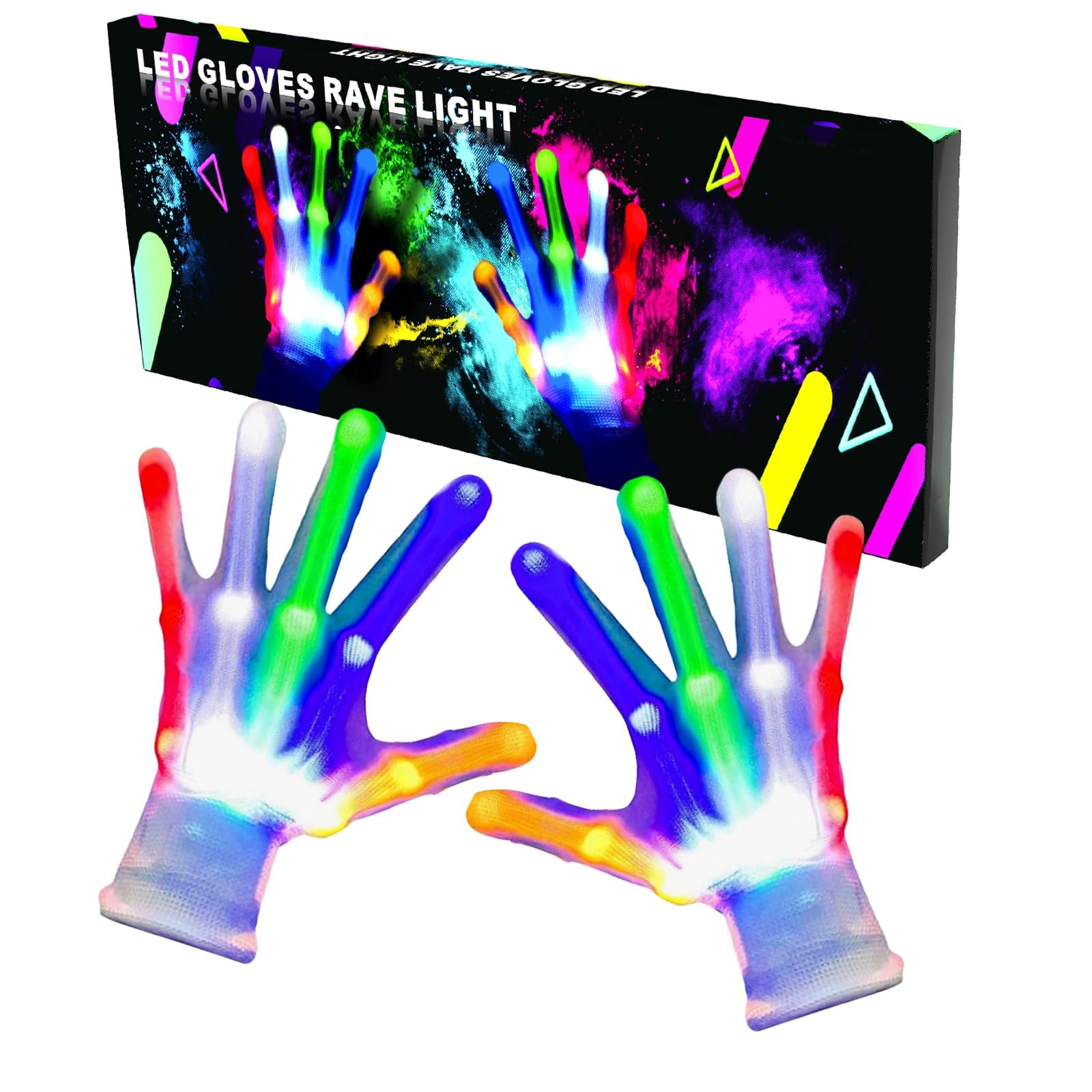 SLIUGLOVEUN LED Gloves Kids Gifts Toys for Boys Small(Age 3-7), Multicolor