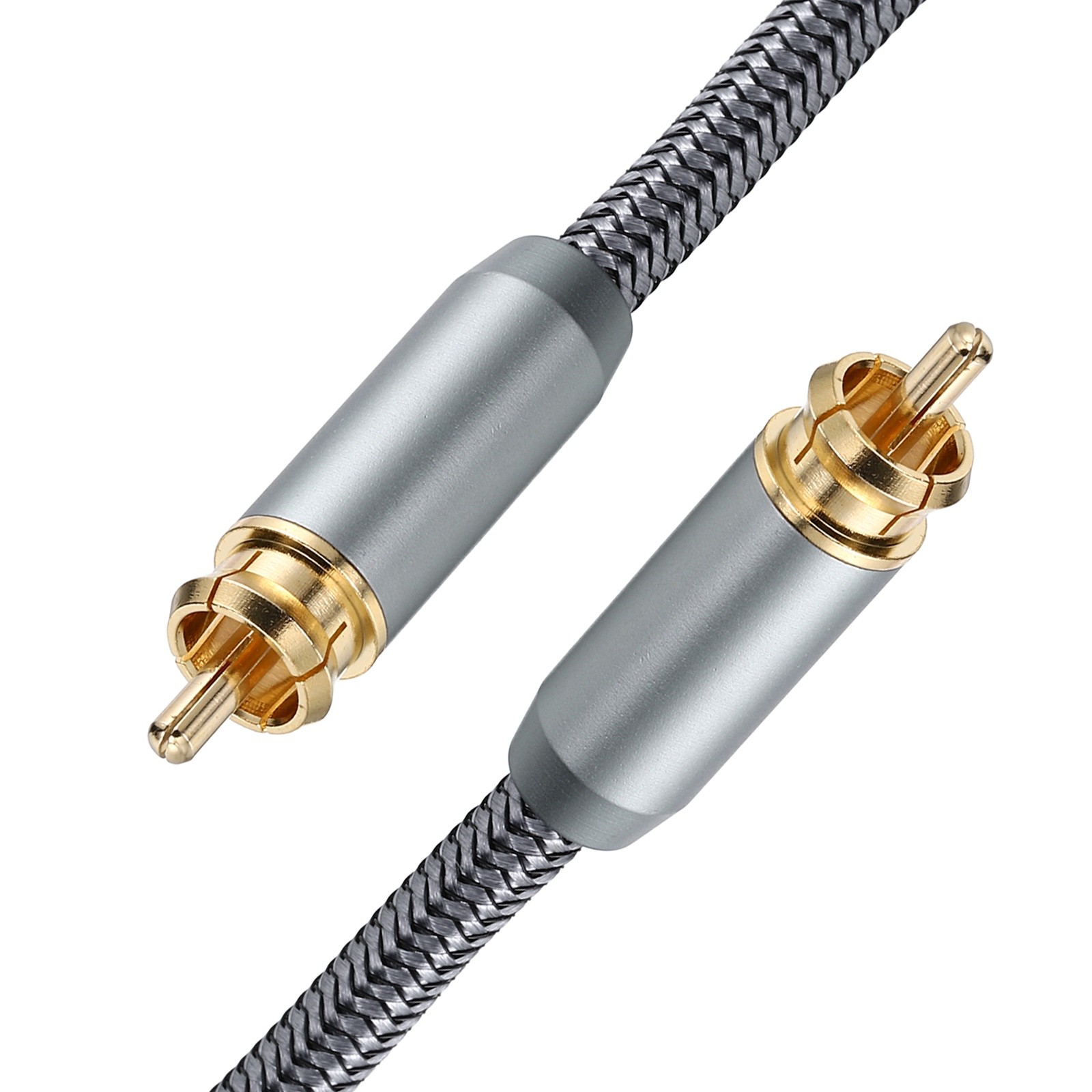 Subwoofer Cable, RCA to RCA Digital Coaxial Audio Cable, 10ft Gray