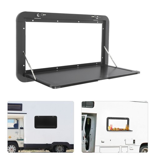 Wall Mount RV Caravan Picnic Folding Table 800 x 450mm Campervan Outside Table