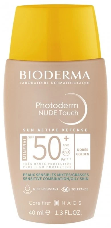 Bioderma Photoderm Nude Touch Mineral SPF50+ Golden 40ml (1.35floz)