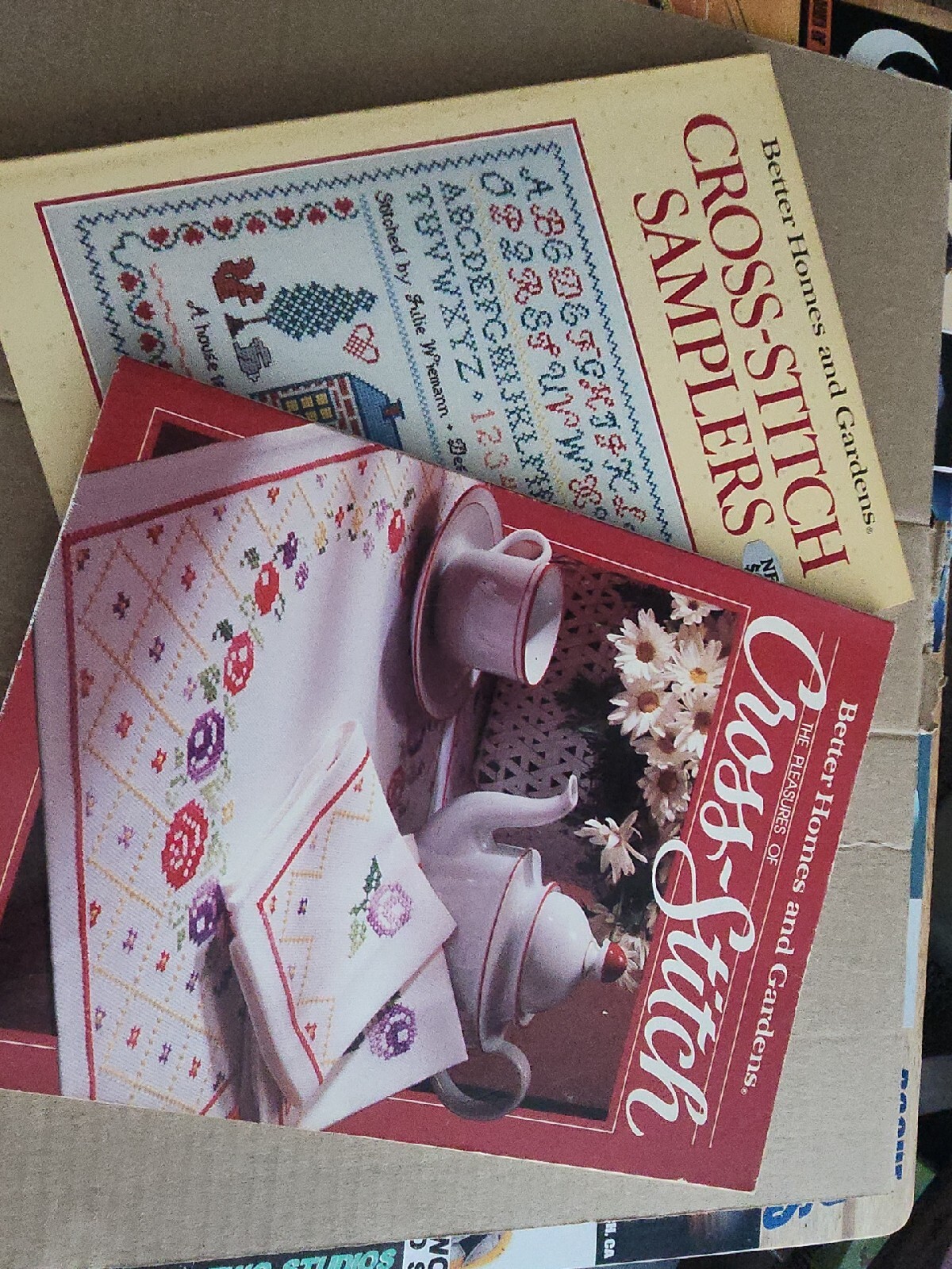 Vintage 80's BH&G CROSS STITCH SAMPLERS, THE PLEASURES OF CROSS STITCH. 2 Books.