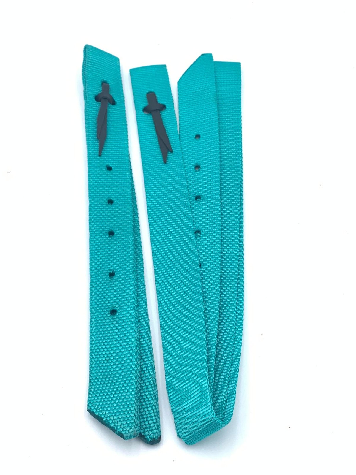 2-Ply Webbed Nylon Tie Strap & Off Billet Set – Heavy-Duty, Pre-Punched – TEAL