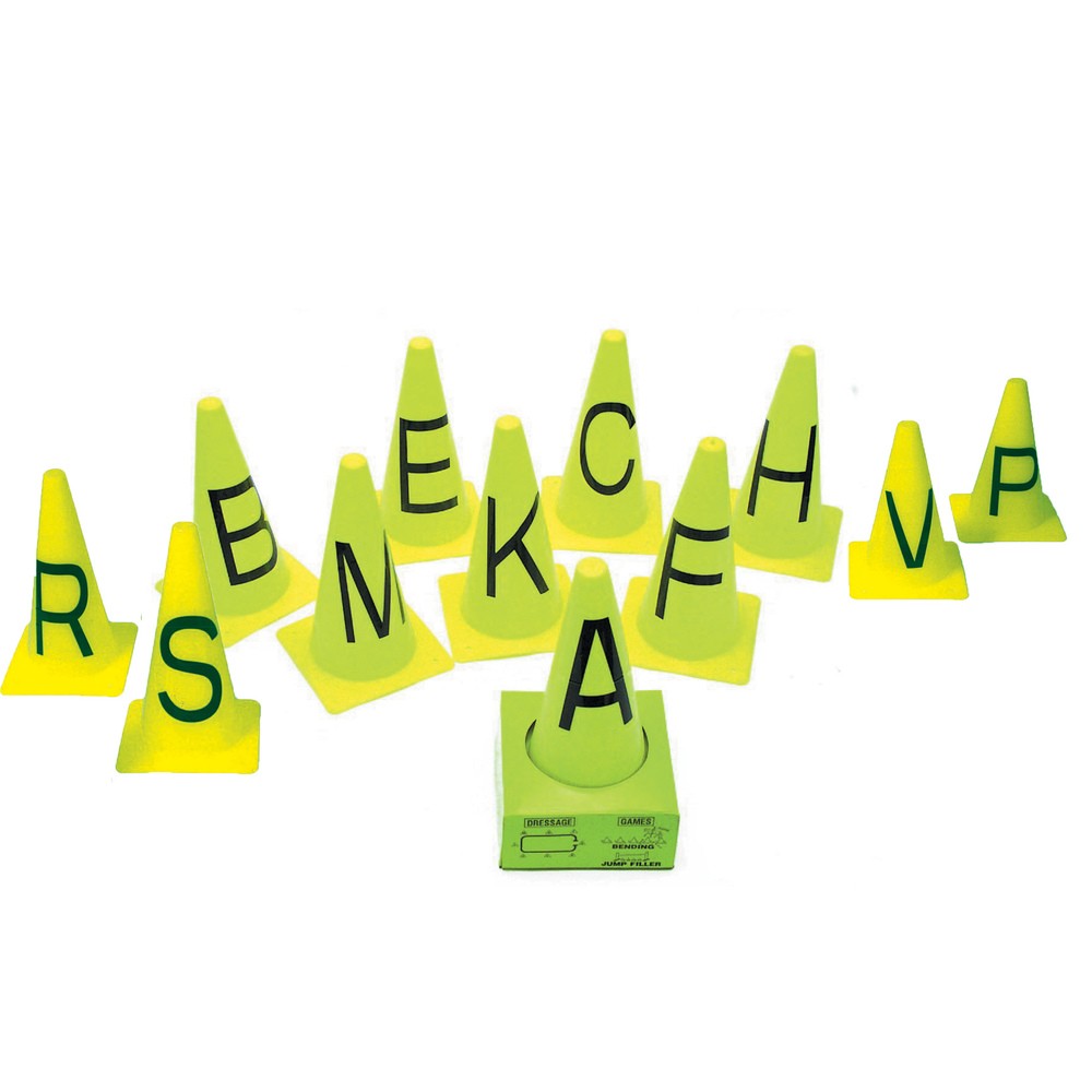 Dressage Arena Letters Cone Markers 8 or 12 Piece Sets Horse Riding