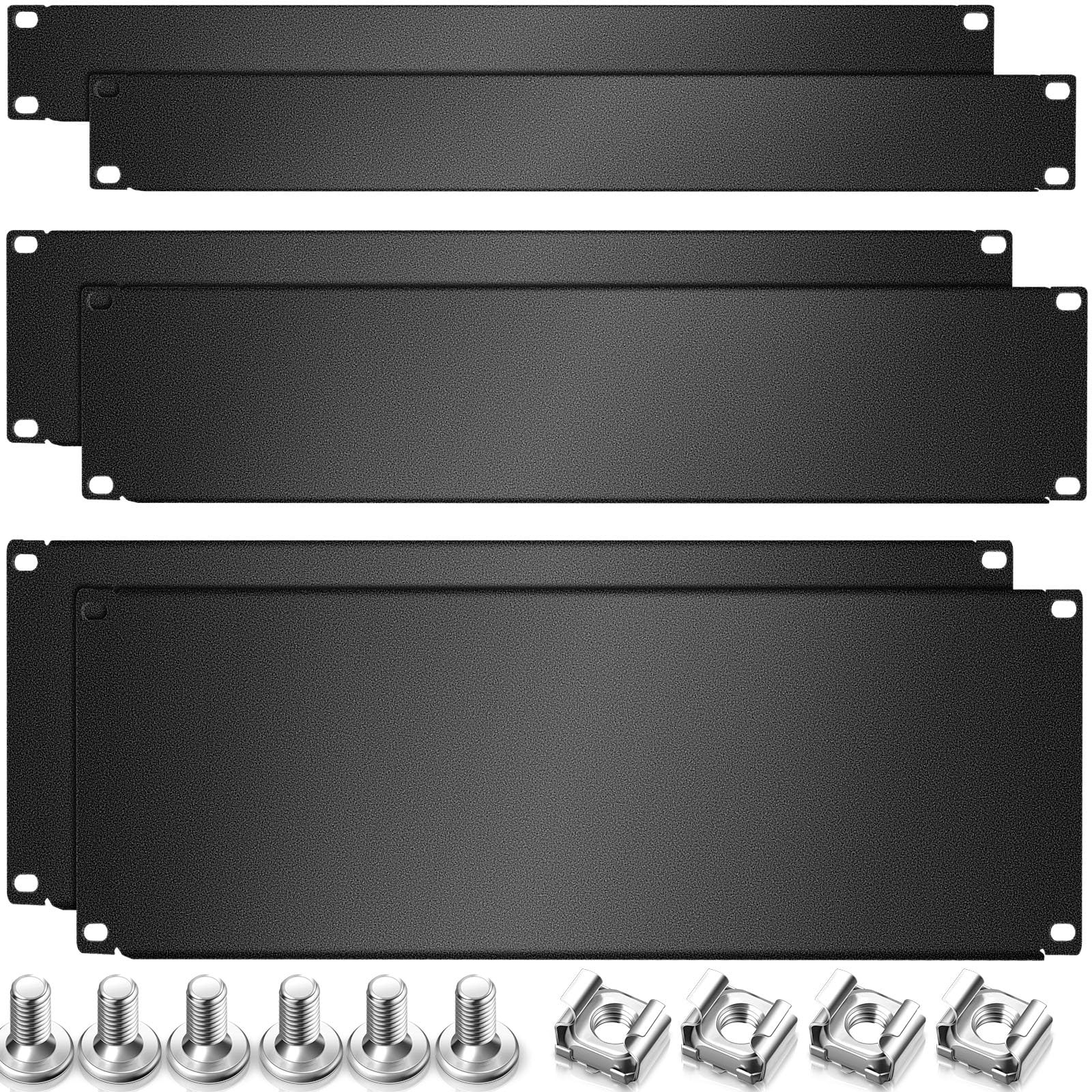 Zhengmy 1u,2u,4u Blank Panel Metal Rack Mount Filler 1U, 2U, 4U