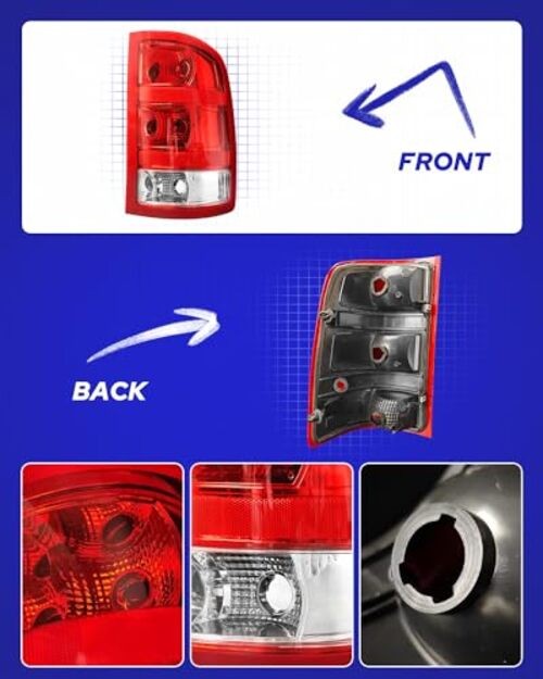 - For 2007-2013 GMC Sierra Tail Light Assembly Factory Driver & Passenger Side