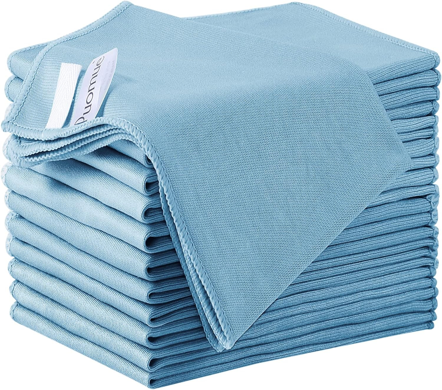 Puomue 12 Pack Microfiber Glass Cleaning Cloth, 12 Inch X 16 Inch, Lint Free Qui