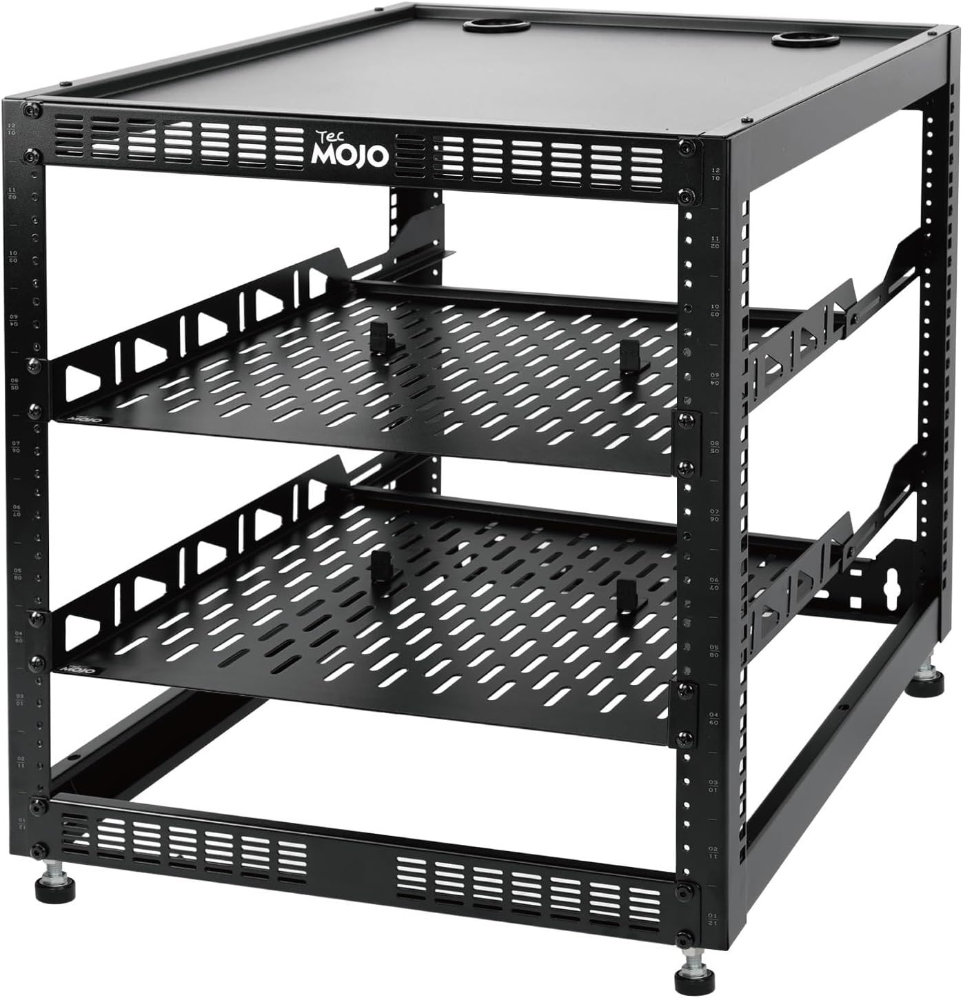 12U Open Frame Network Rack for IT & AV Gear, AV Rack Floor Standing or Wall Mou