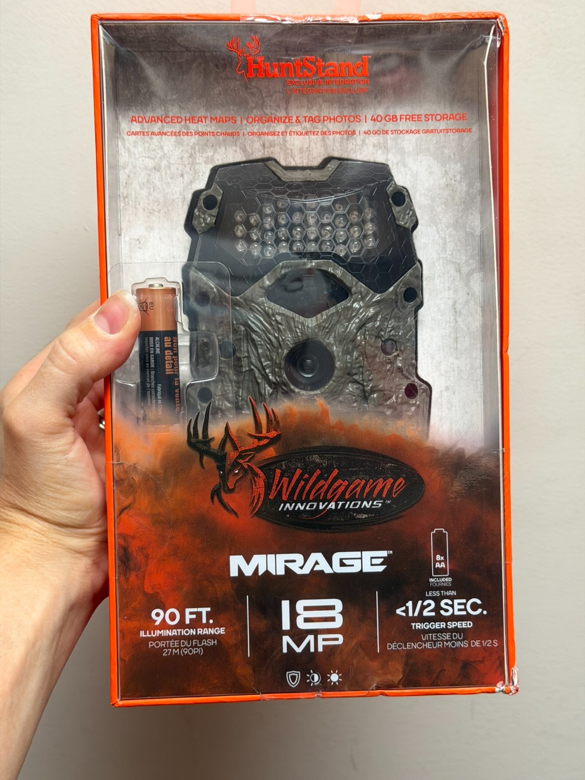 NEW Wildgame Innovations Mirage M18i8W26-9-K Trail Camera 90 ft 18mp 1/2 sec