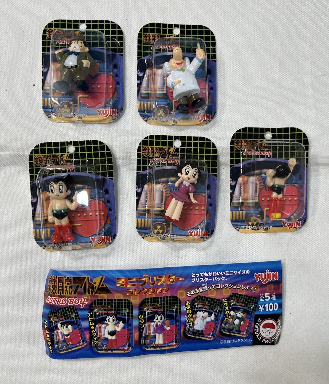 Vintage Astro Boy Mini Figure Set Osamu Tezuka Retro Japan Yujin 1998