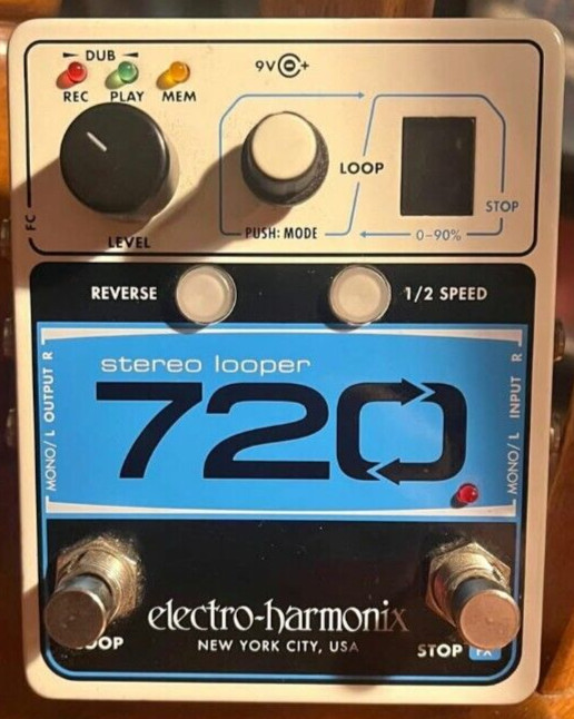 Electro-Harmonix EHX 720 Stereo Looper Pedal - w/ Power Supply in Box - Guitar