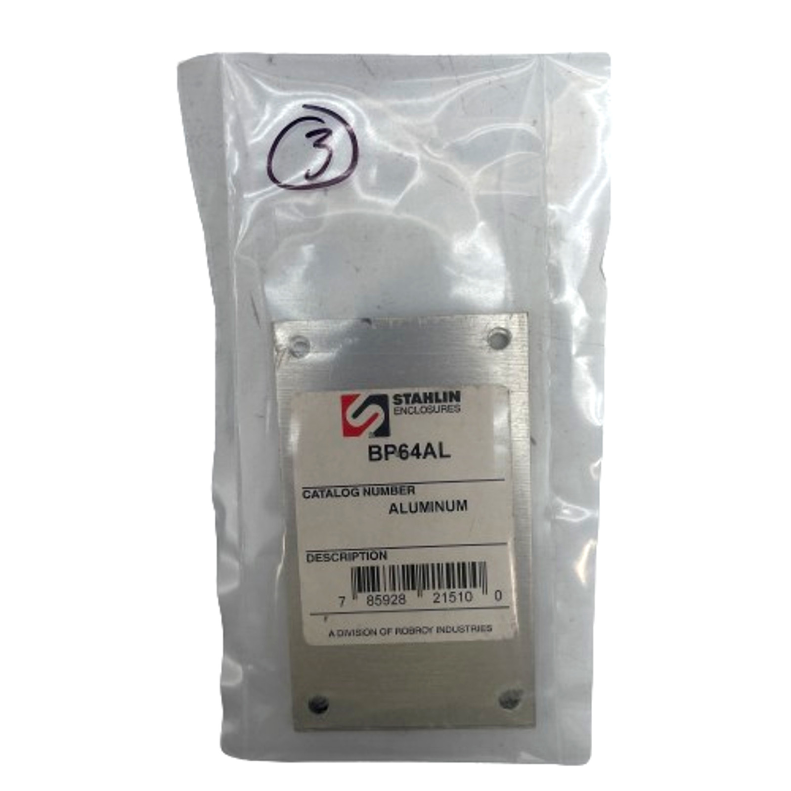 6" x 4" Standard Aluminum Back Panel for J Series PolyStar CF DiamondShield