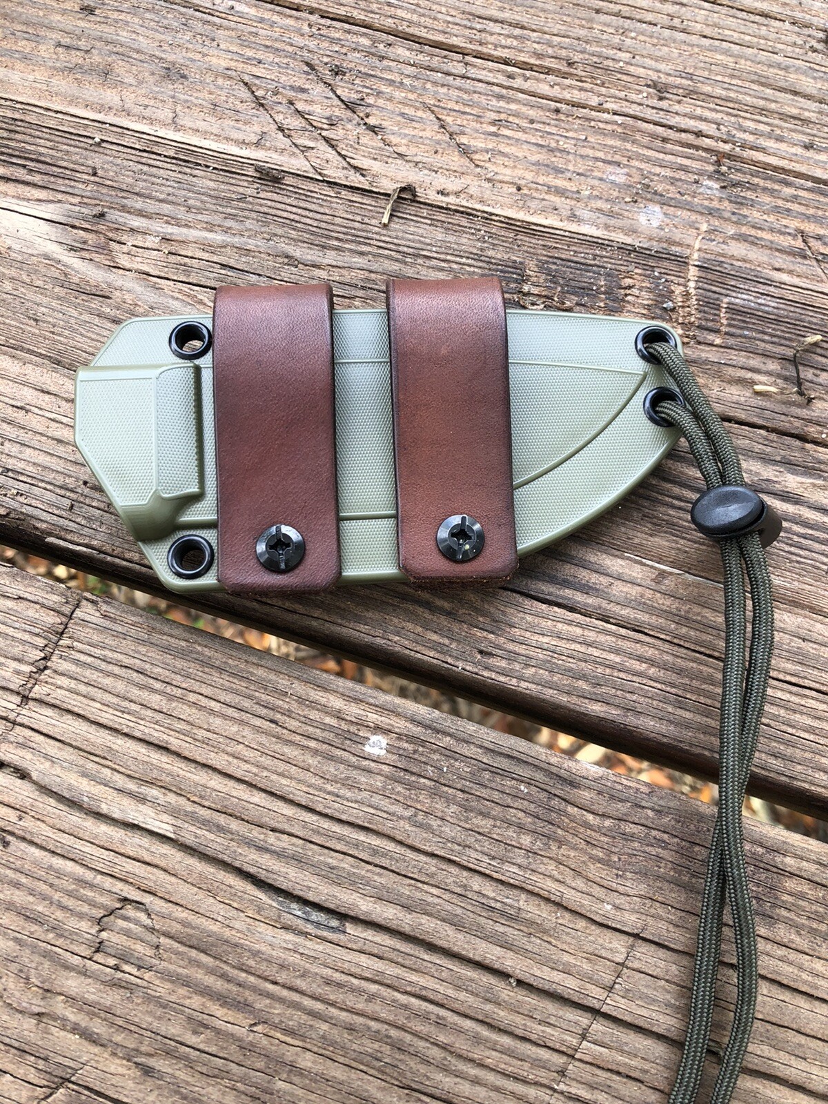 ESEE 3 or 4 Leather Scout Carry Horizontal Straps (knife &  Sheath Not Included)