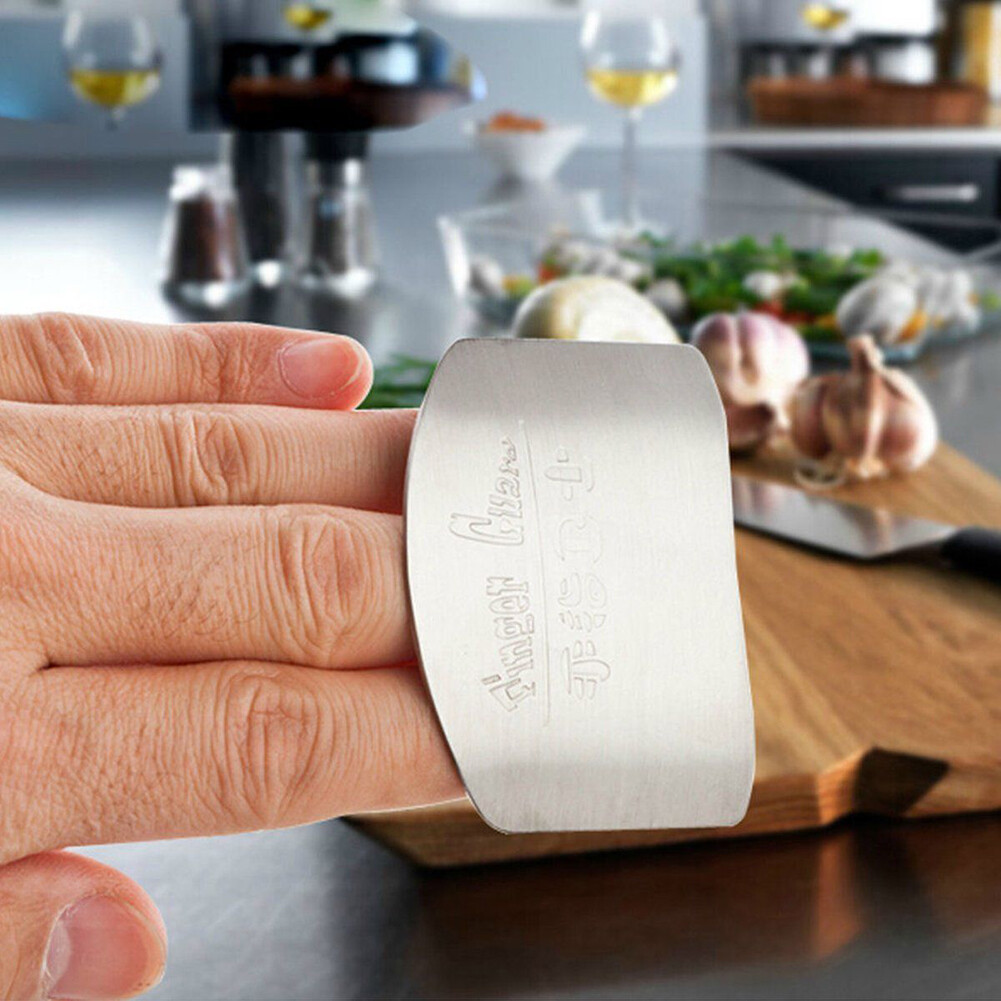 Kitchen Finger Hand Protector Guard Stainless Steel Chop Slice Shield Cook Tool