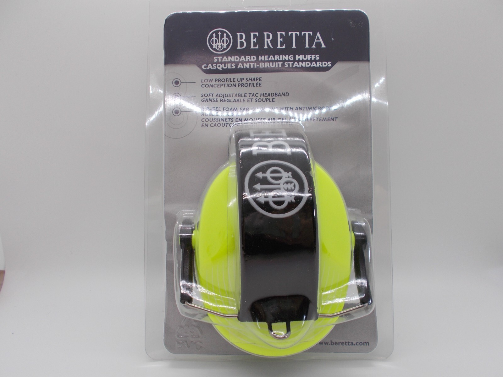 Beretta Safety Pro Muff Earmuffs 25 dB Florescent Yellow/Black CF1000000202FF