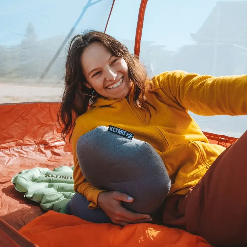 KLYMIT | Luxe Camping Pillow | Gray | Inflatable | 2LPGY01D
