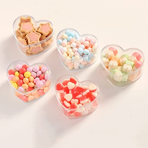 Shaped Box Clear Acrylic Candy Box Bridesmaid Proposal 3.4 x 3 x1.6 Inch Heart
