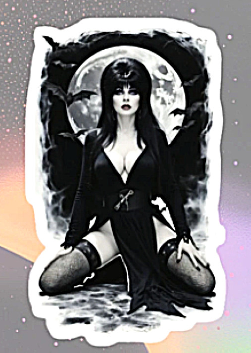 ELVIRA Cut Sticker Decal Movie Horror Film Mistress of the Dark "Elvira"
